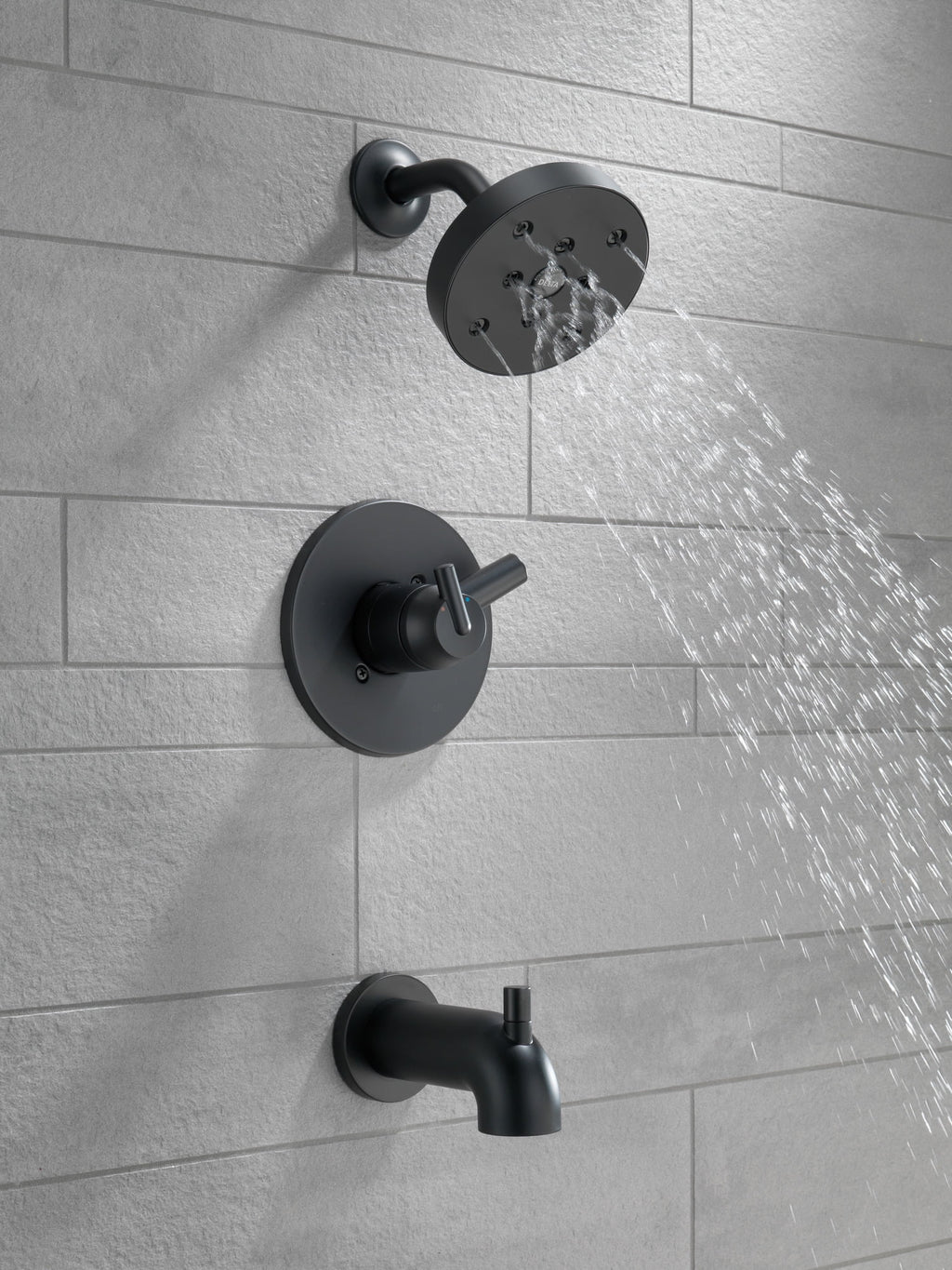 Matte Black Tub & Shower Trim I525875