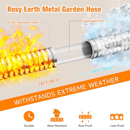 100 FT Stainless Steel Expandable Garden Hose S63782