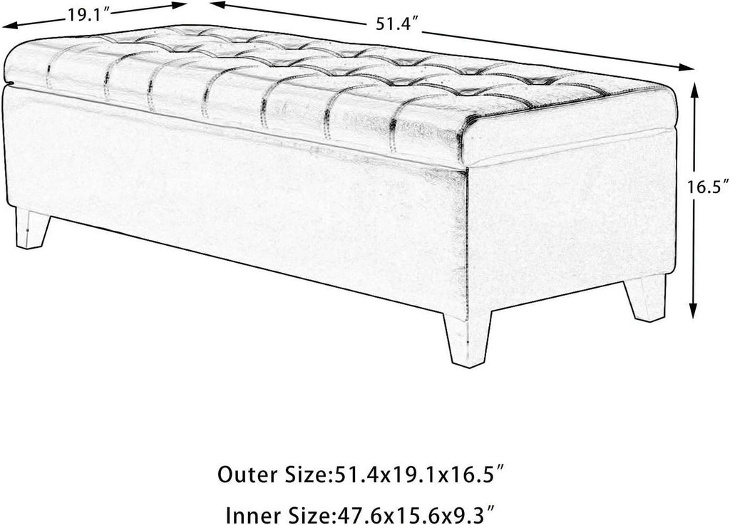 Black Lift Top Bonded Leather Storage Bench B8882