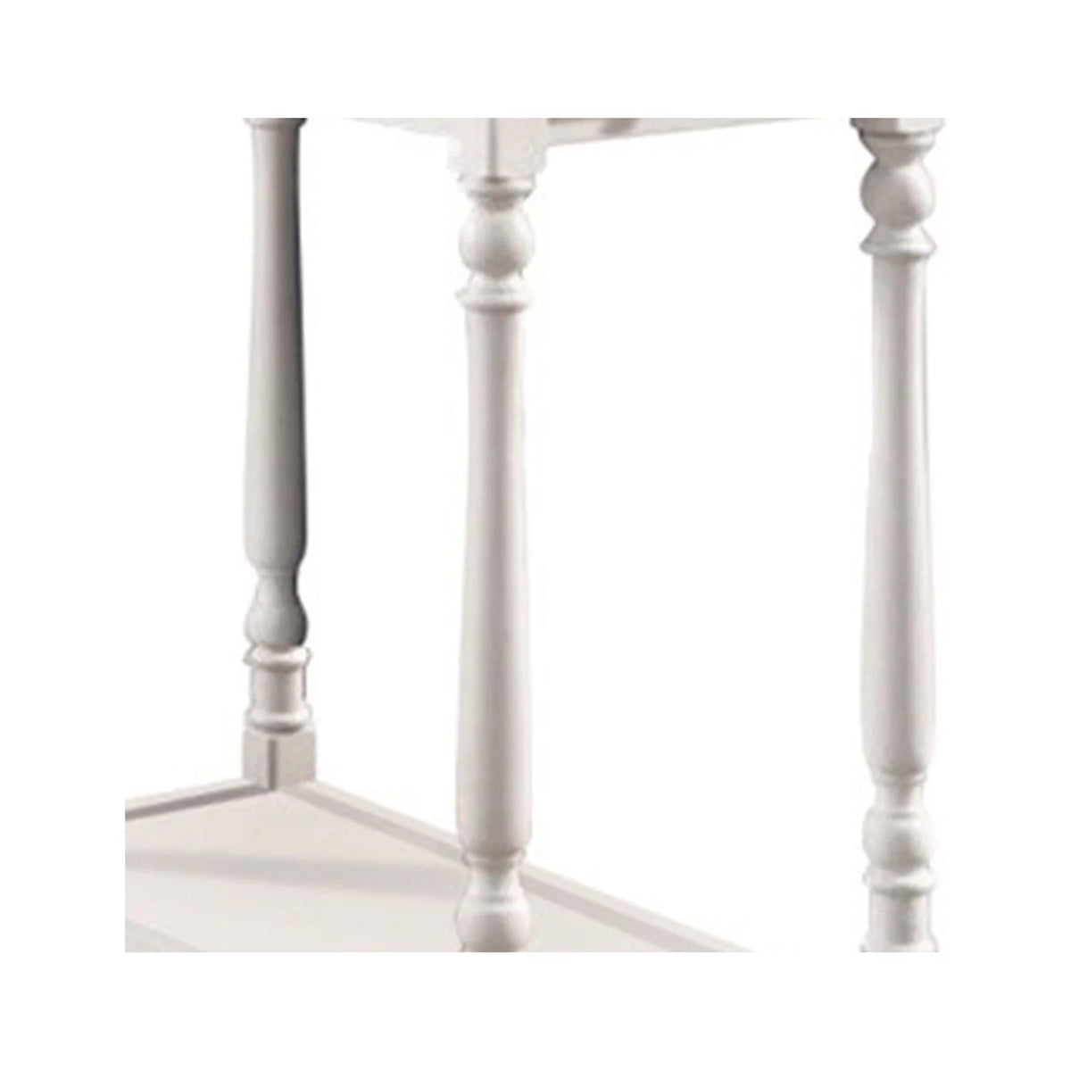 White Wooden Side Table with Open Shelf T19611