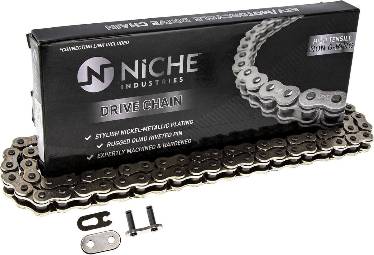 Drive Sprocket Chain Combo Front 12 Rear 42 Tooth 520NZ Standard 88 Links Pack of 2 P8108