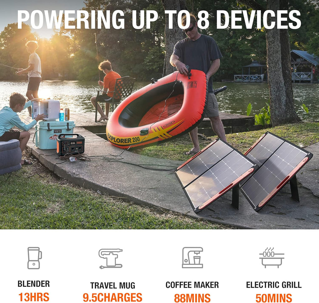 Portable Power Station 1002Wh Solar Generator with 3 AC Outlets Y47864