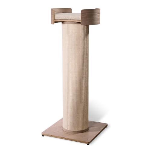 Giant Scratching Tower with Perch, 44.5" Height with Replaceable Sisal and Removable Bed J9116