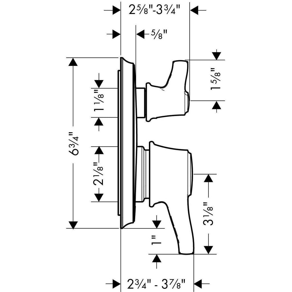 Polished Nickel Pressure Balance Trim with Diverter N4699