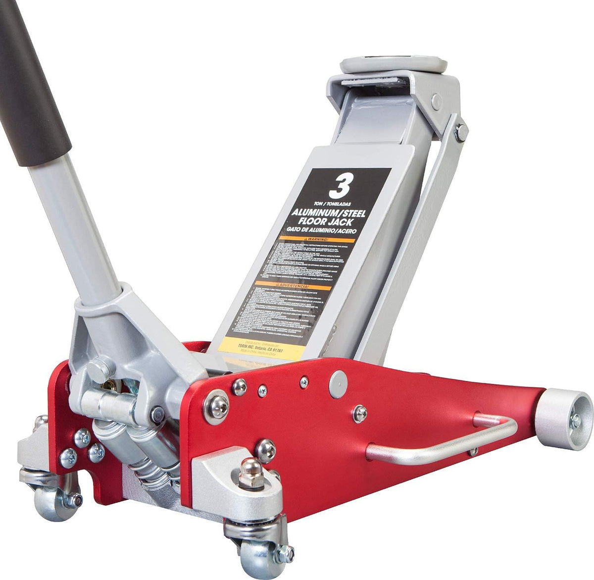 3 Ton Hydraulic Aluminum and Steel Racing Floor Jack with Dual Piston Quick Lift Pump N756