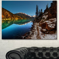 Blue Clear Lake with Mountains Canvas Art W440