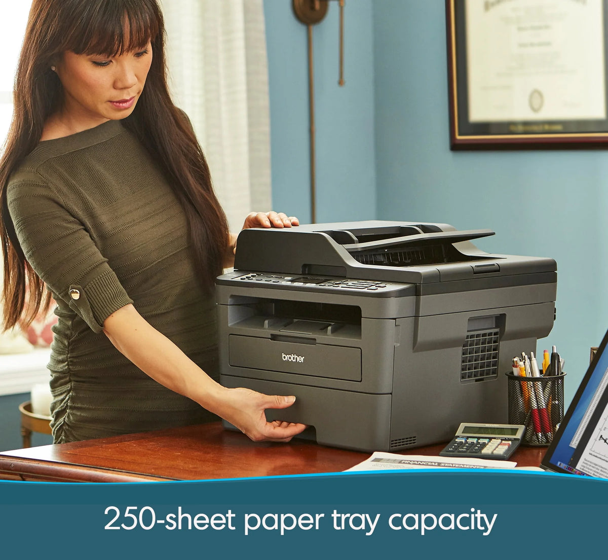 Monochrome Laser All-in-One Printer with Duplex Printing and Wireless Connectivity T6037