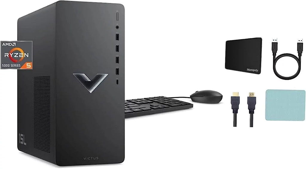 Gaming Desktop PC, Ryzen 5 5600G, RX6400, 64GB RAM, 2TB SSD, Mica Silver H752