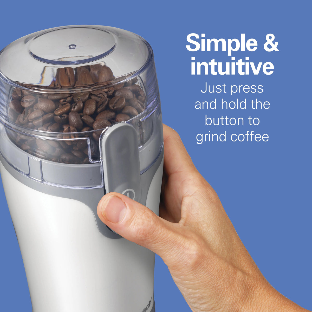 White with Gray Accents Coffee and Spice Grinder O2382