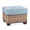 White Performance Fabric Square Ottoman J443