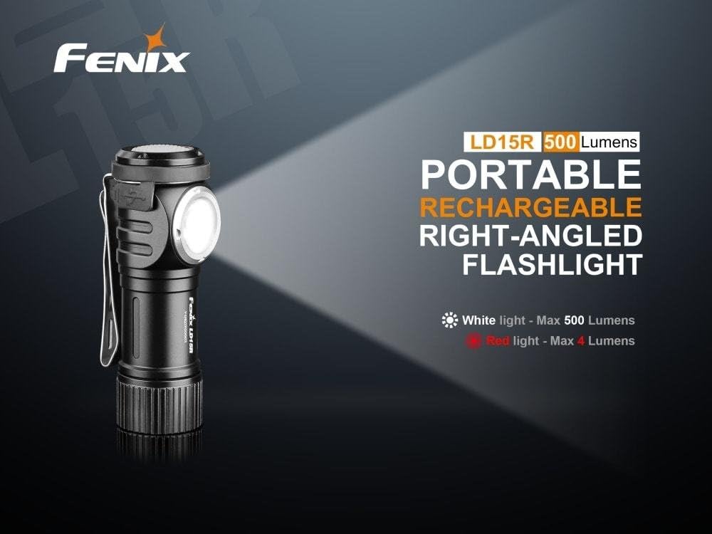 500 Lumen USB rechargeable right angled Flashlight Pack of 2 I978651