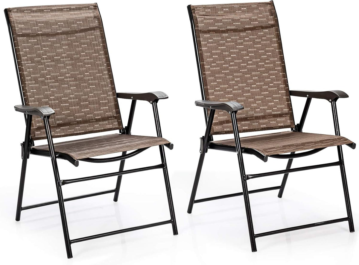 2-Pack Patio Dining Chairs with Armrest B58366