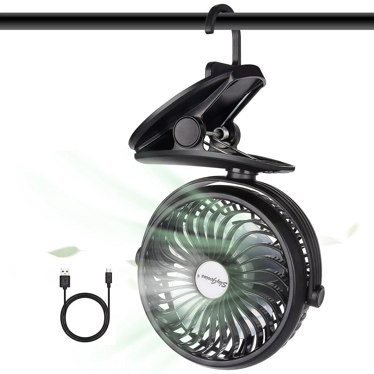 Portable Clip on Fan Black T36535