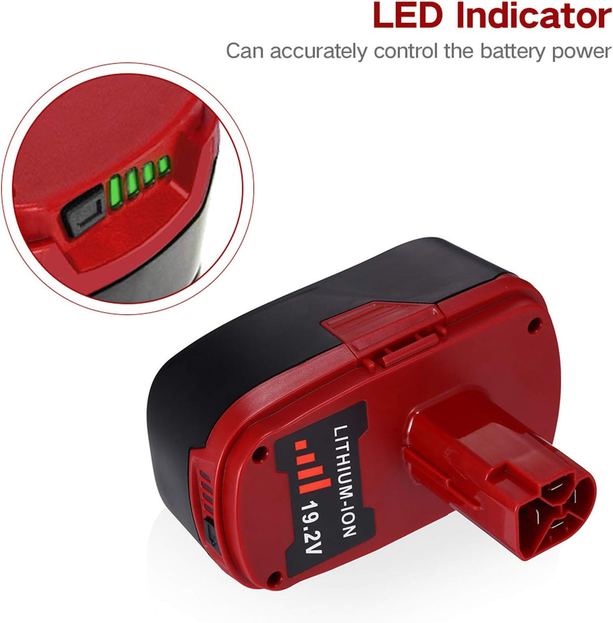 2 Packs 6.0Ah 19.2V Lithium-ion Battery F618282