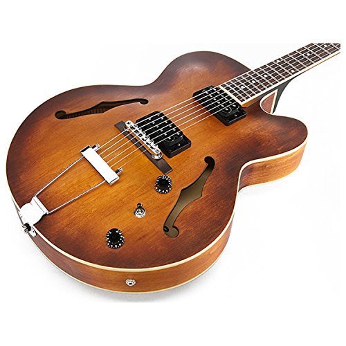 Tobacco Flat Hollowbody Electric Guitar J384