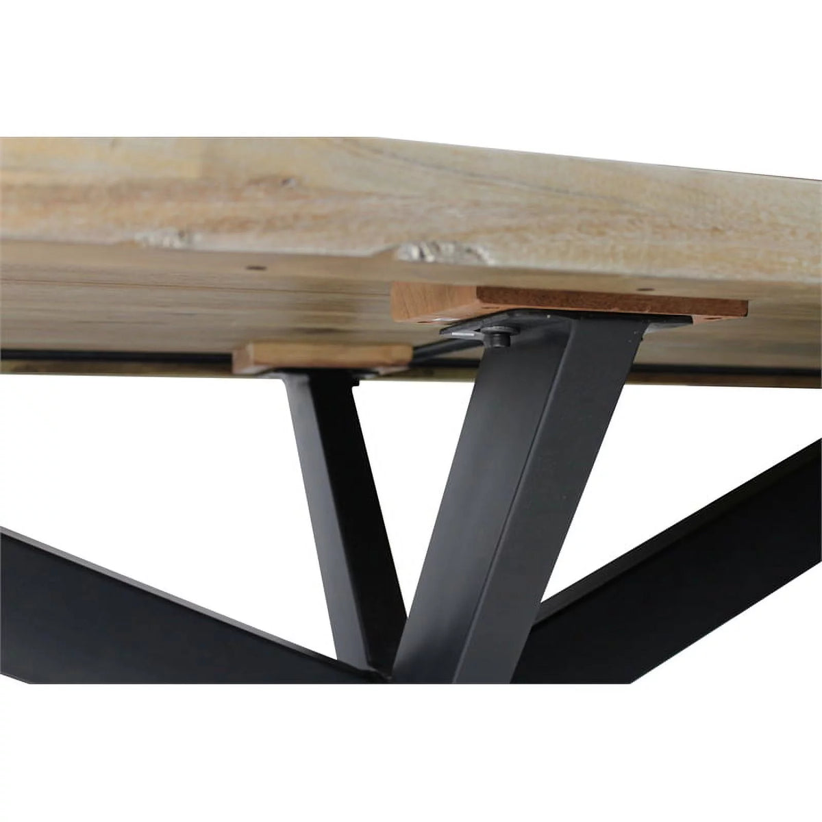 Solid Wood Dining Table with Cast Iron Legs C1747