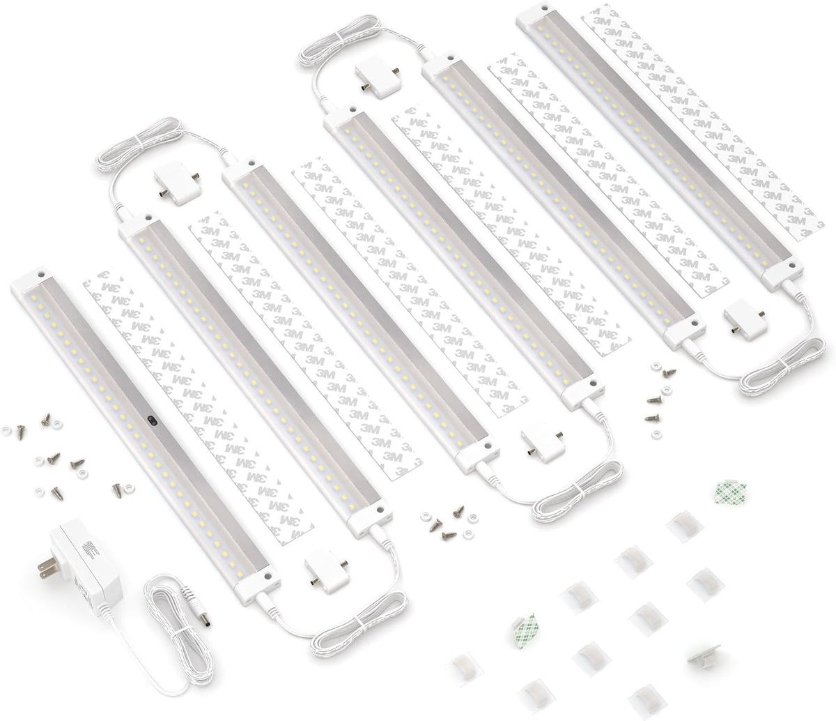 White 6 Panels 12 inch LED Dimmable Under Cabinet Lighting Kit D961481