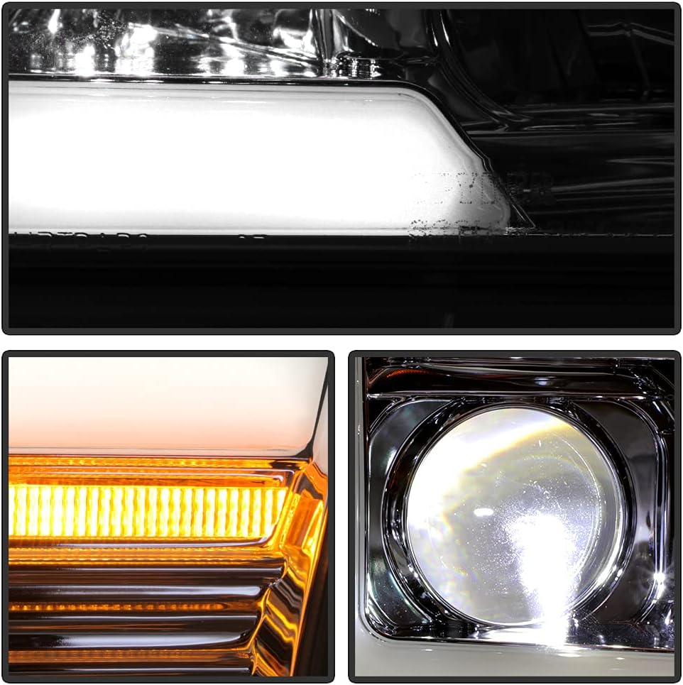 Chrome LED Projector Headlights J91100