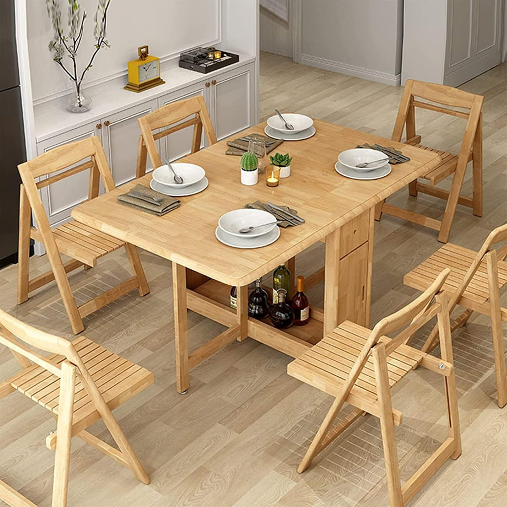Solid Wood Drop Leaf Folding Dining Table F837
