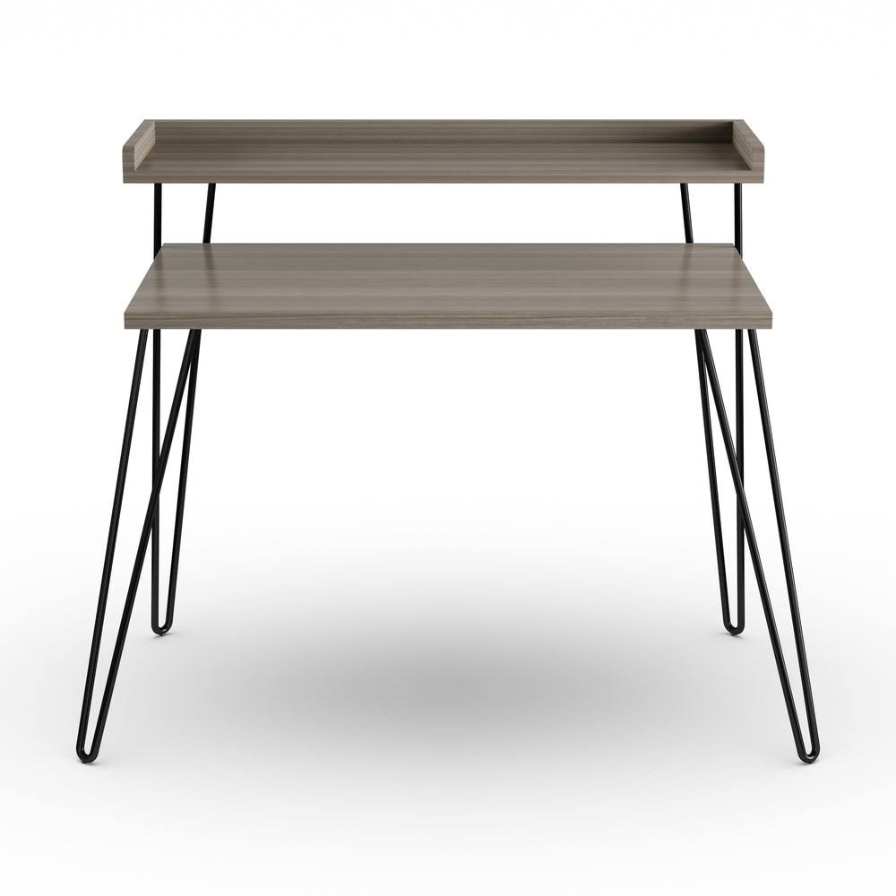 Sonoma Oak Gunmetal Grey Desk with Riser S16440