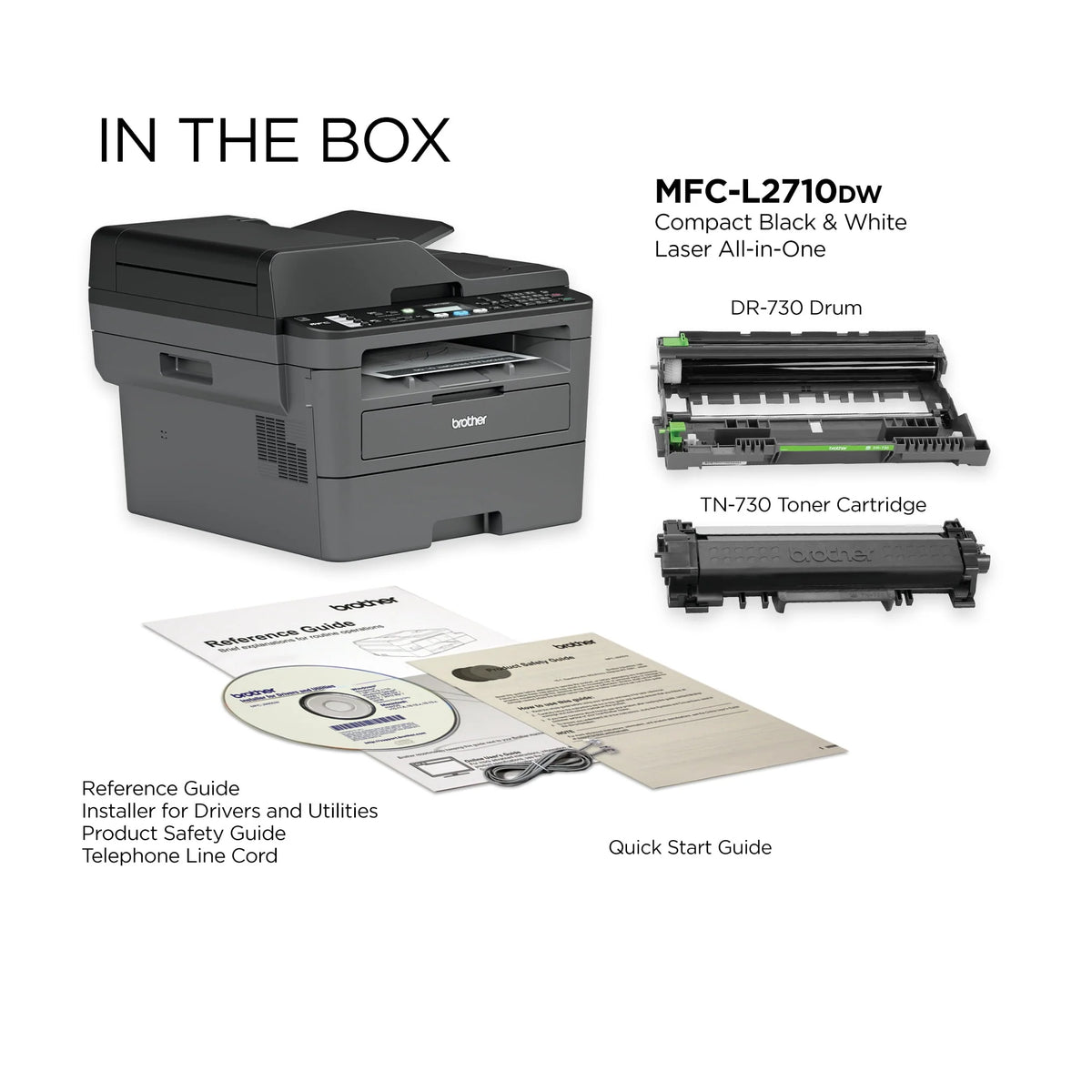 Monochrome Laser All-in-One Printer with Duplex Printing and Wireless Connectivity T6037