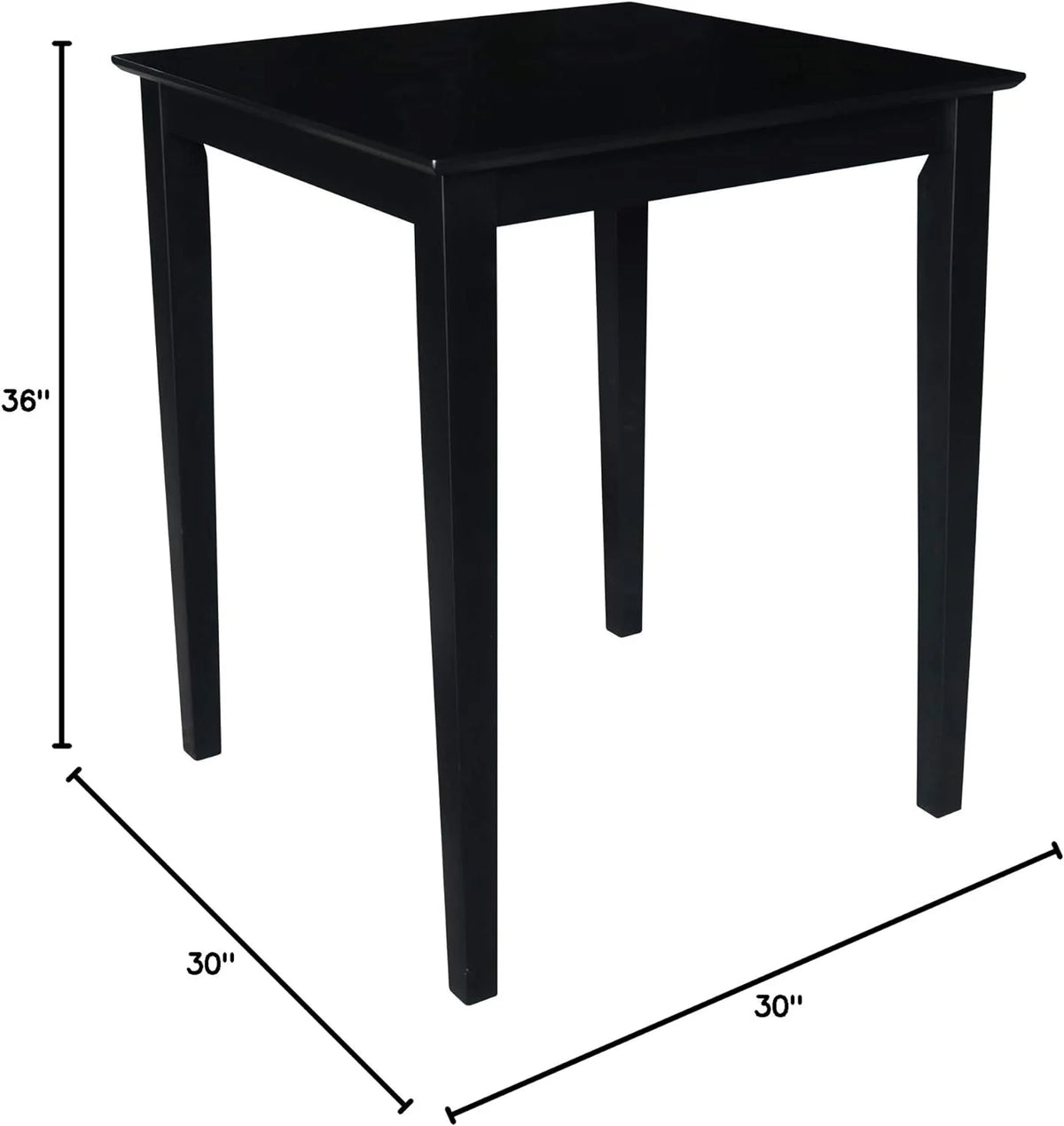 Black Solid Wood Dining Table M547