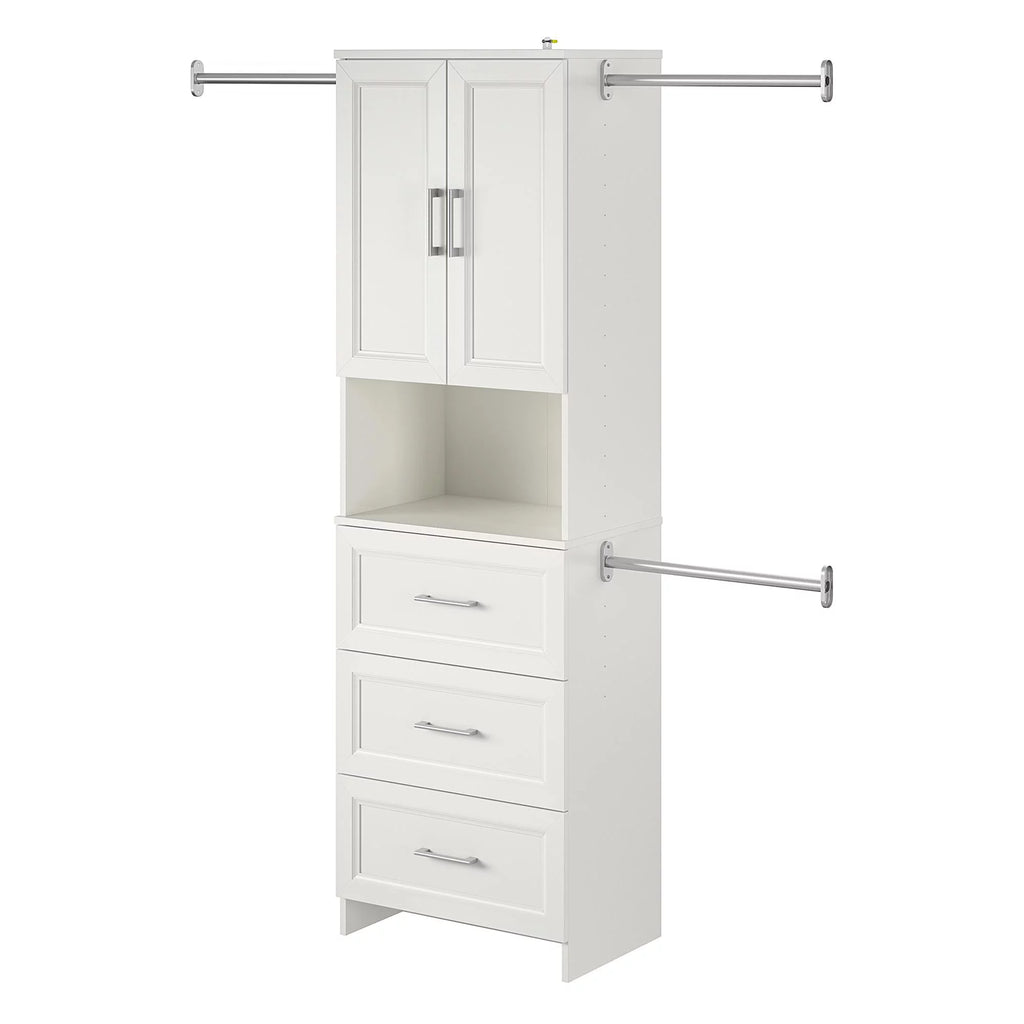 3 Drawer White Closet Storage U924405