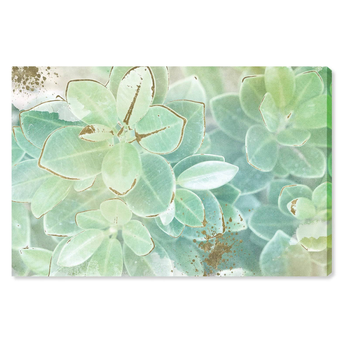 Soft Leaves Canvas Art, 60W x 40H, Green U13445