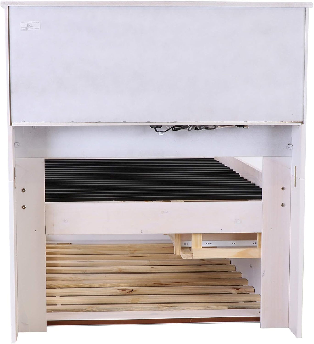 White Twin Bookcase Bed with 3 Drawers and Trundle H49120