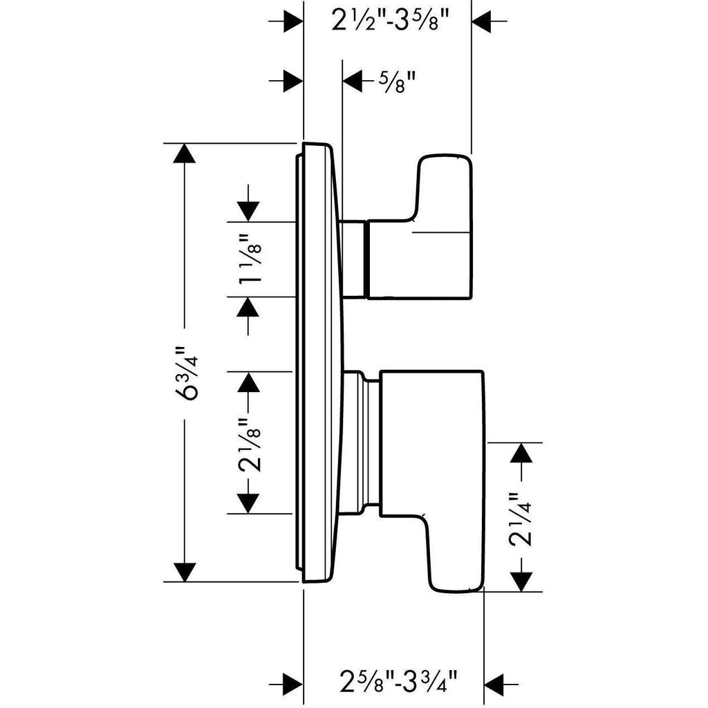 Polished Nickel Pressure Balance Trim with Diverter N4699