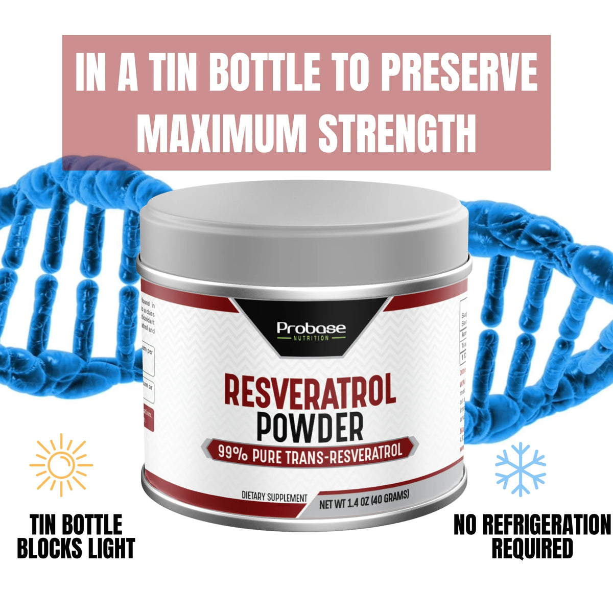 Micronized Trans-Resveratrol Powder 1000mg 40g J88481