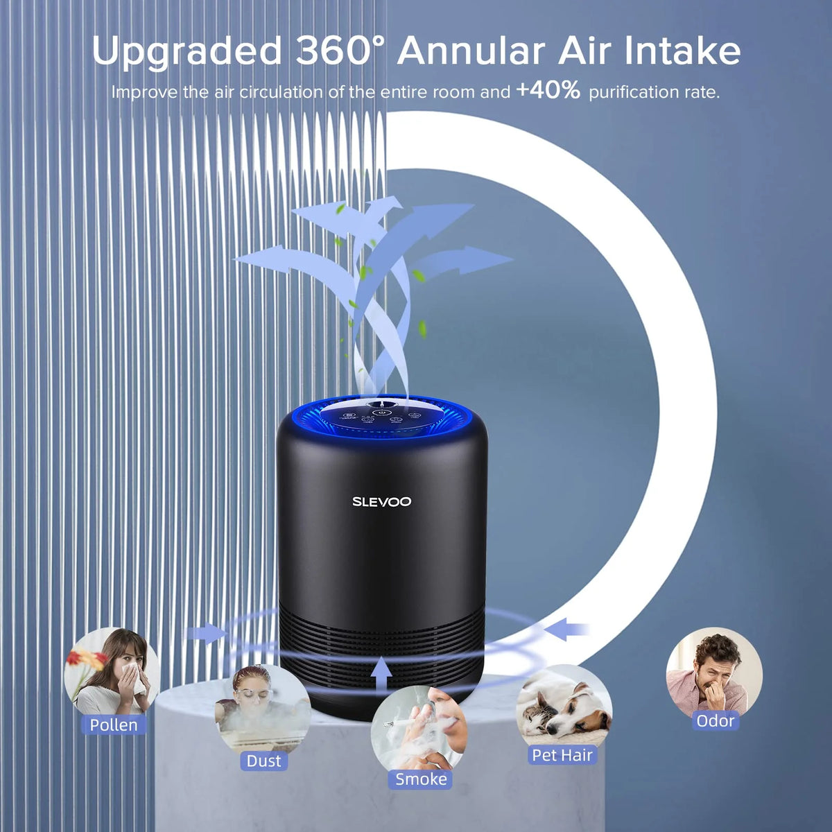 Black H13 True HEPA Air Purifier L78218