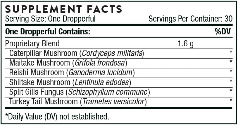2 Fl Oz Mushroom Extract Supplement with Vitamins C & D H39062