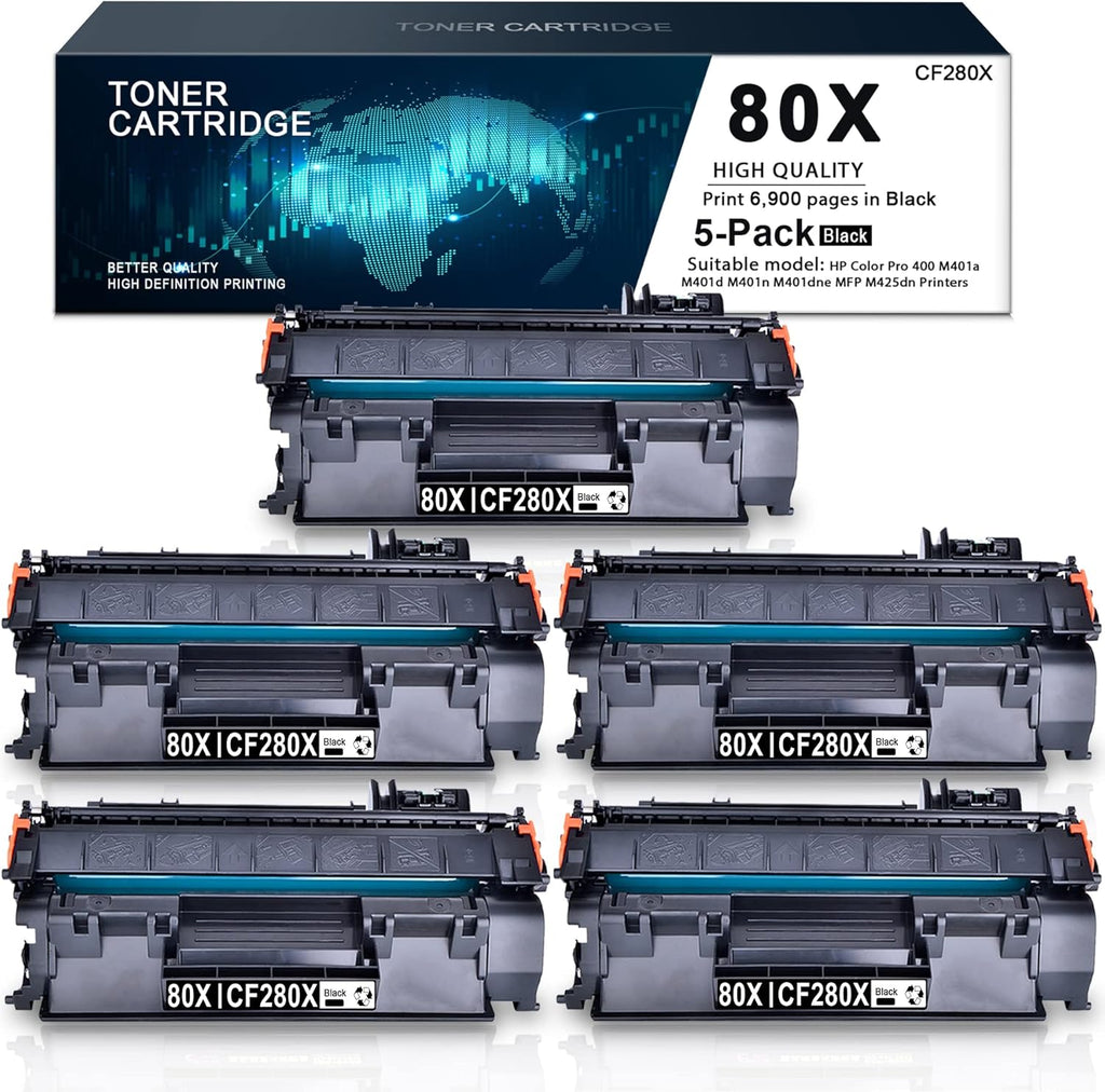 Compatible Toner Cartridge 80X 5 Pack Black K12231