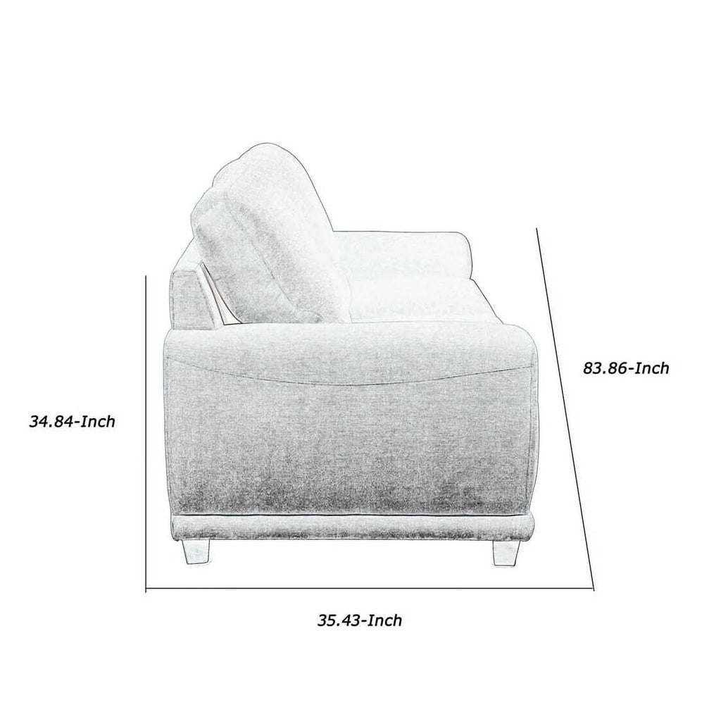 Light Blue Fabric Upholstered Wooden Sofa O879
