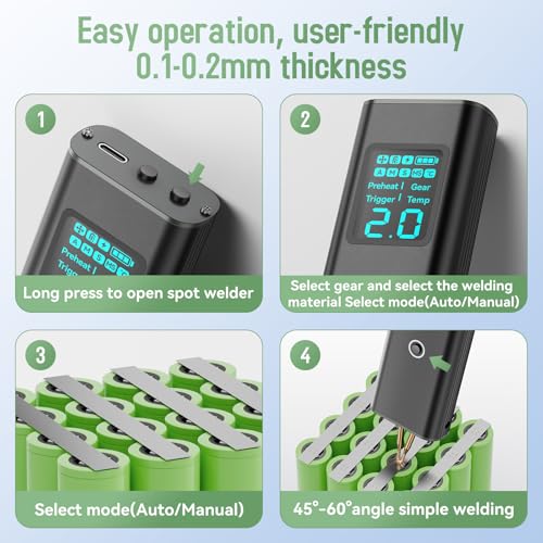 Handheld Spot Welder with LCD Screen X37355