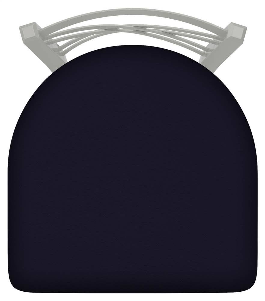 18x22 Chair with Anodized Nickel Finish, Dark Blue Seat Y2671