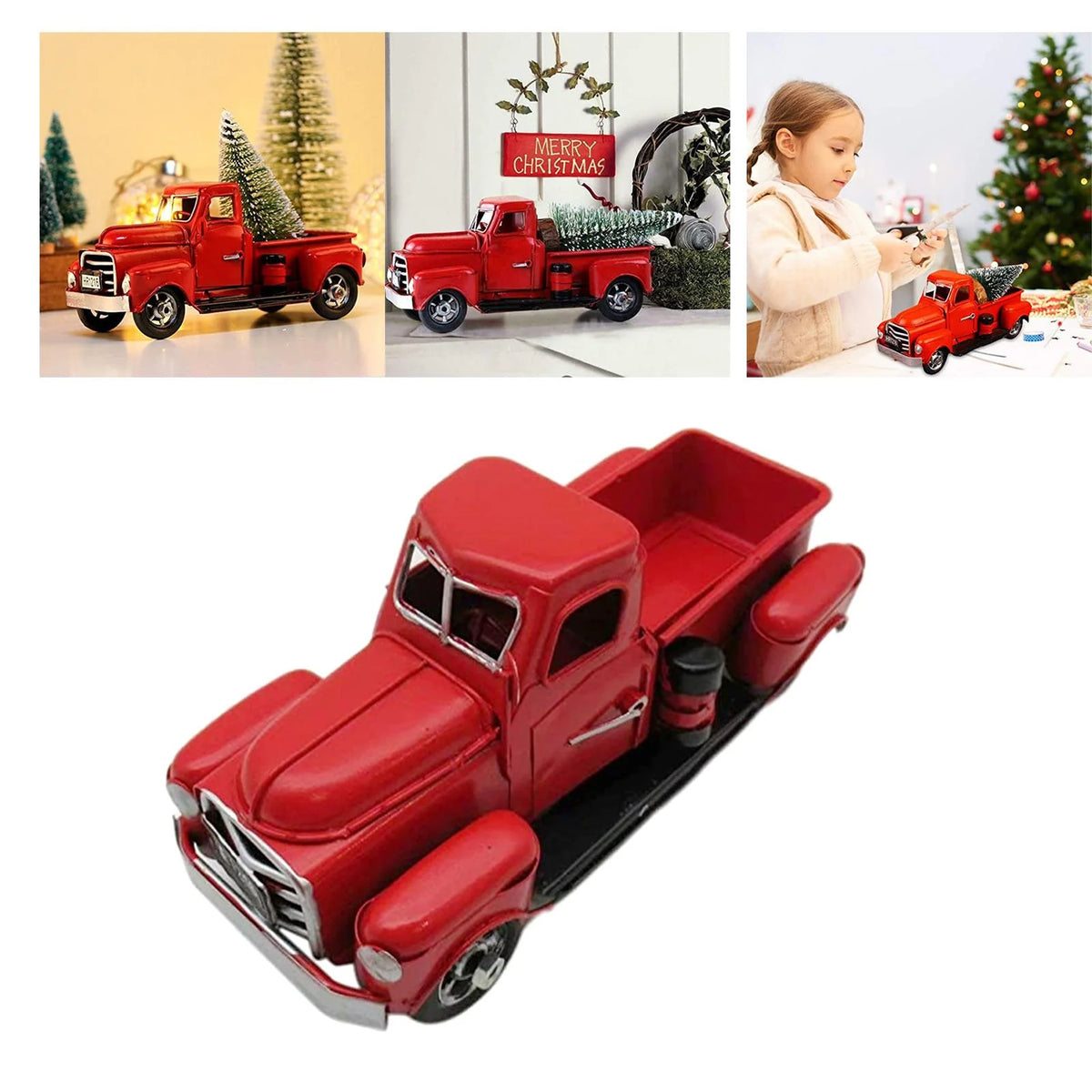 Vintage Christmas Truck Model Toy Ornament I178