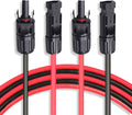 20 Feet 10AWG Solar Extension Cable Wire with Female and Male Connector, 10 Gauge (6mm²) Adaptor Kit Tool (20FT Red + 20FT Black) P34616