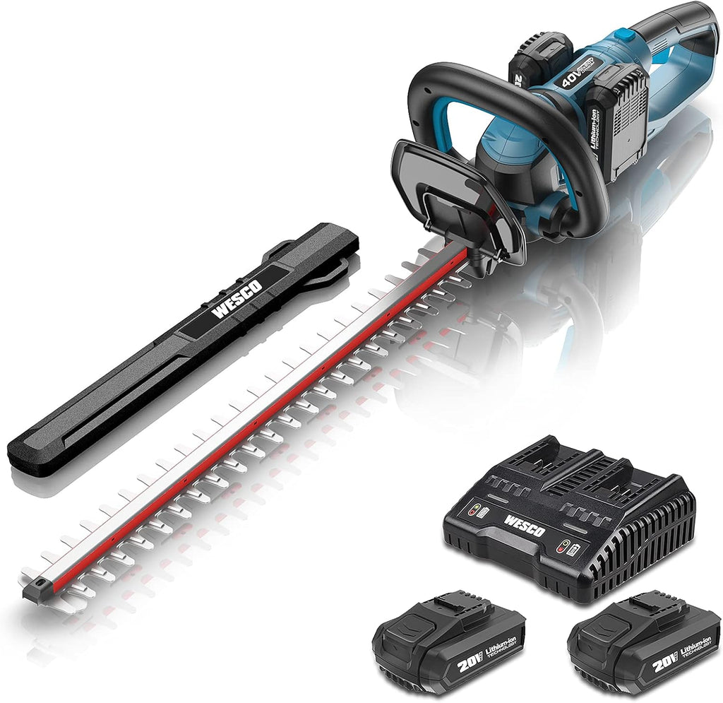 20V Cordless Hedge Trimmer, 20-Inch Dual Action Blade, 2.0Ah Li-ion Battery and Charger Included Y292918
