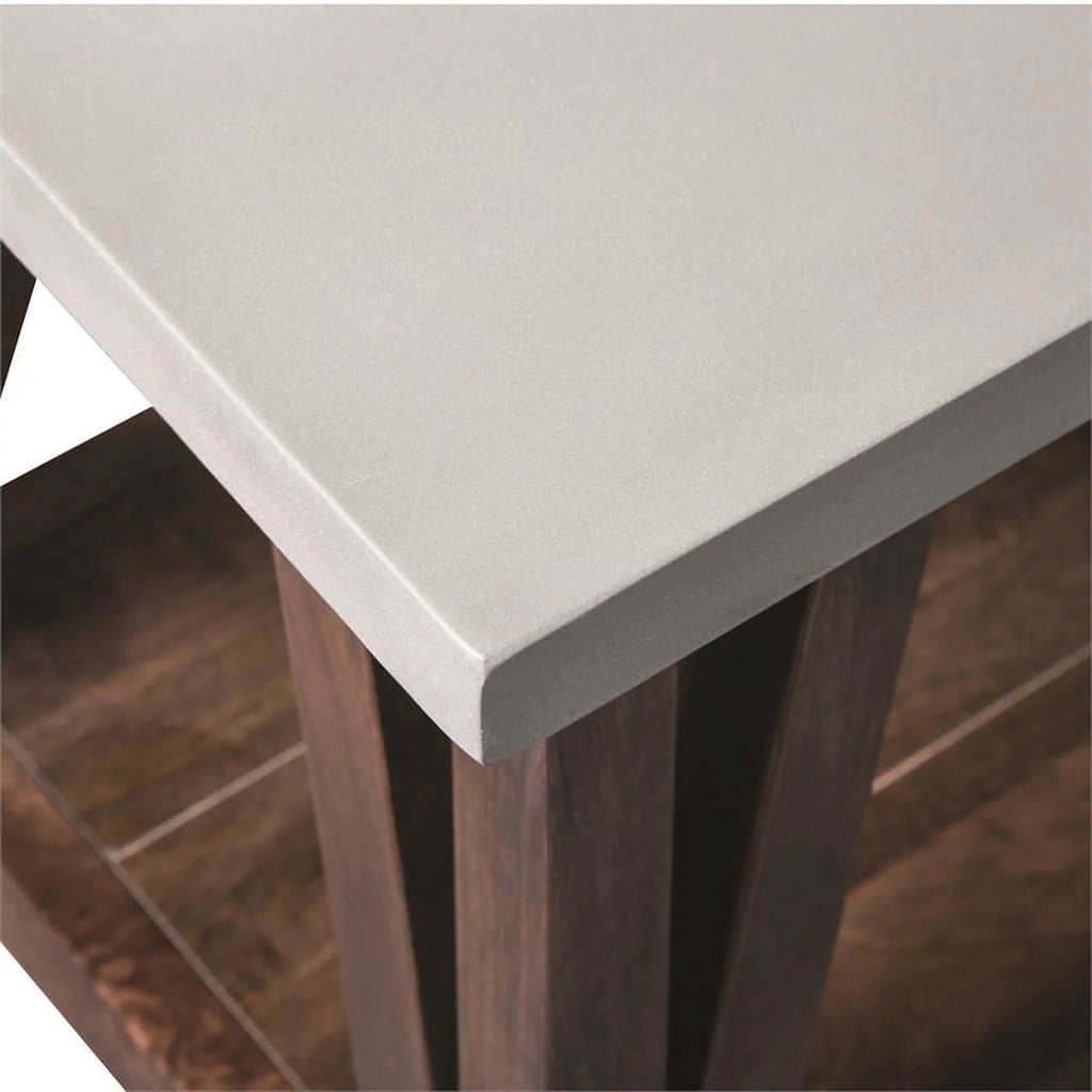 22" Wood Concrete End Table Set of 2 O51810