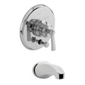 Satin Bronze Tub and Shower Trim Plate with Handle J95326