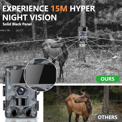 60MP WiFi Night Vision Motion Activated IP66 Waterproof Trail Camera S4550