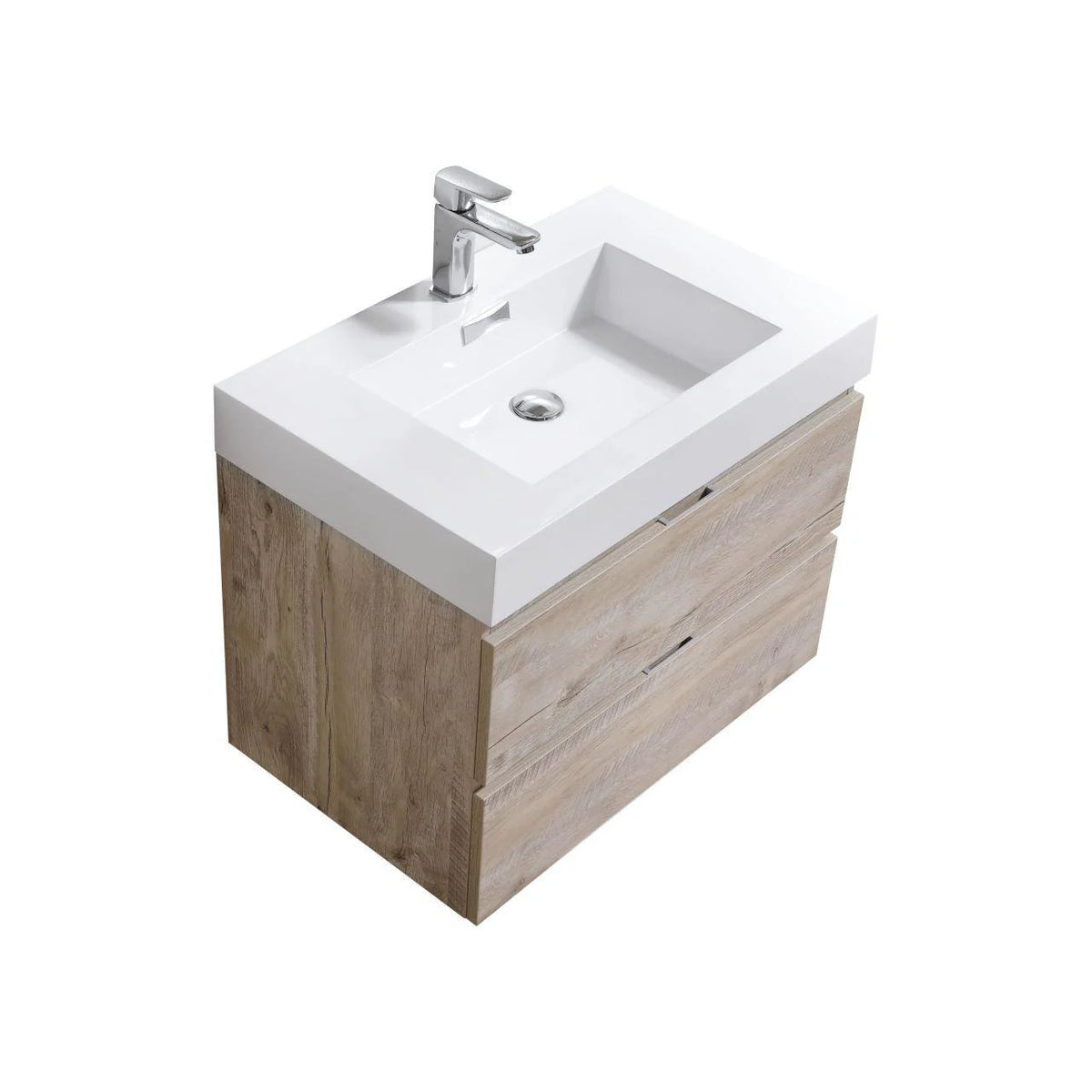 30 in. Wall Mount Nature Wood Bathroom Vanity P4847