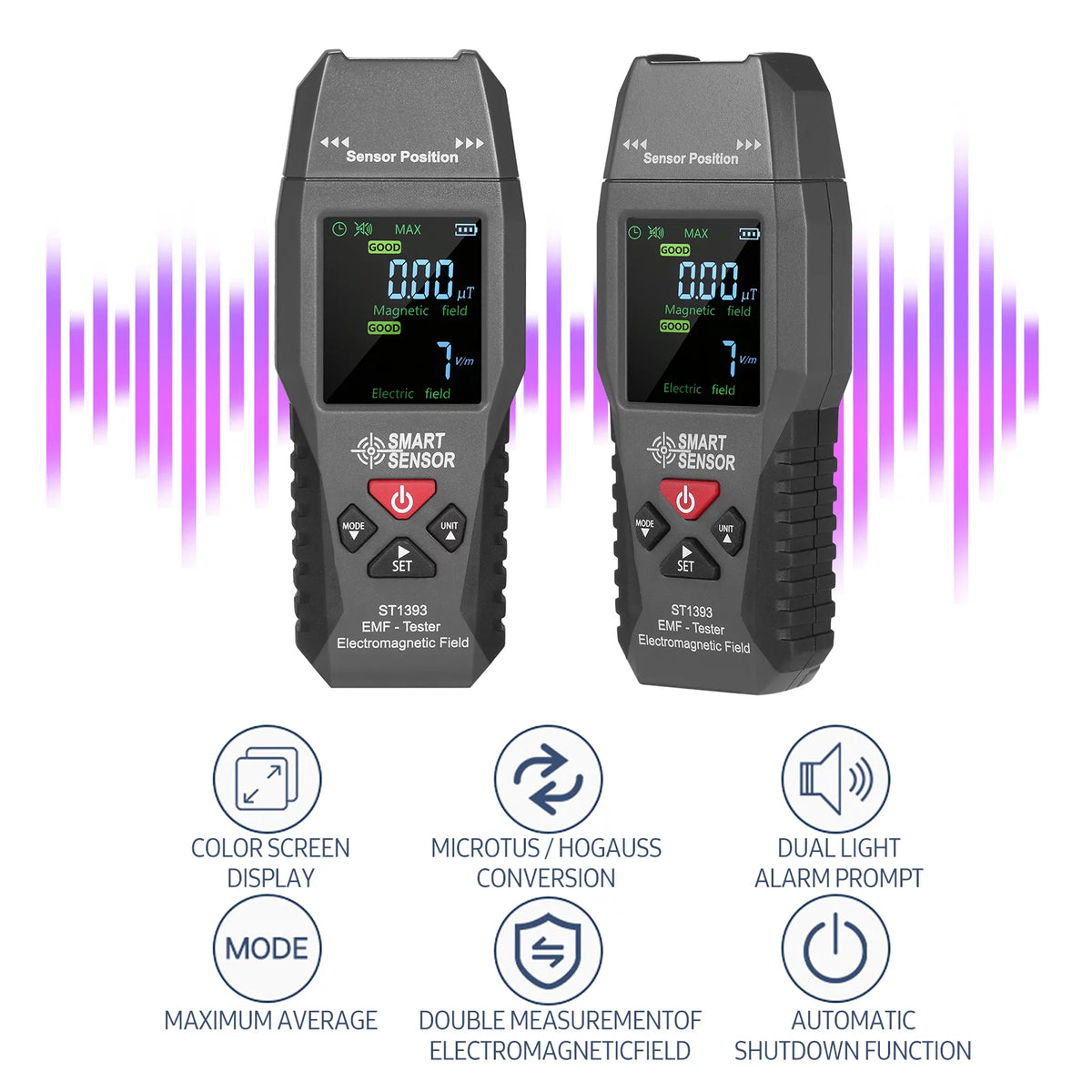EMF Meter Handheld Digital LCD Electromagnetic Field Radiation Tester M486662