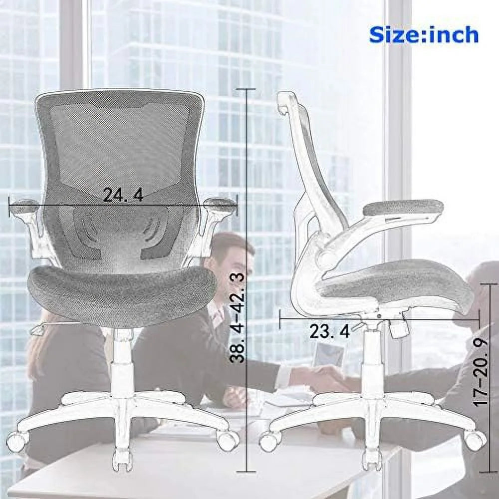 Black Mesh Ergonomic Office Chair with Lumbar Support Q44492