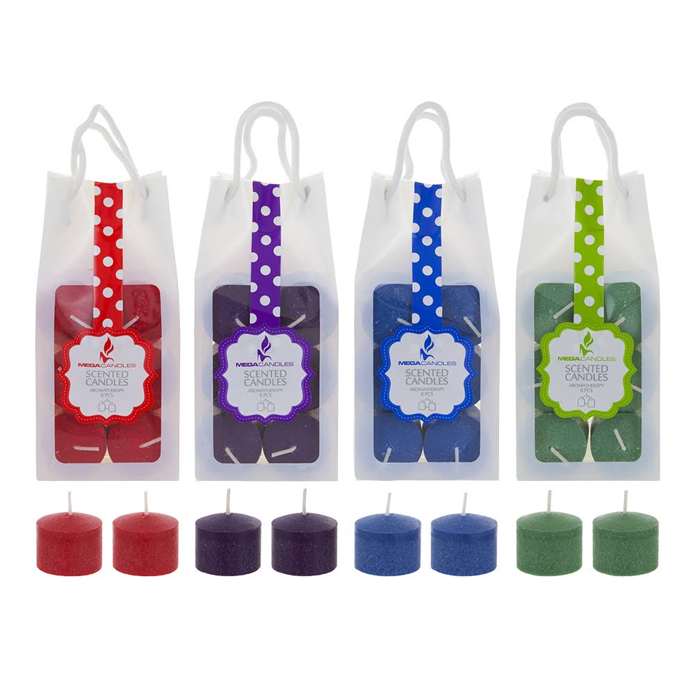 6 Count Scented Votive Candle Assorted Color J678742