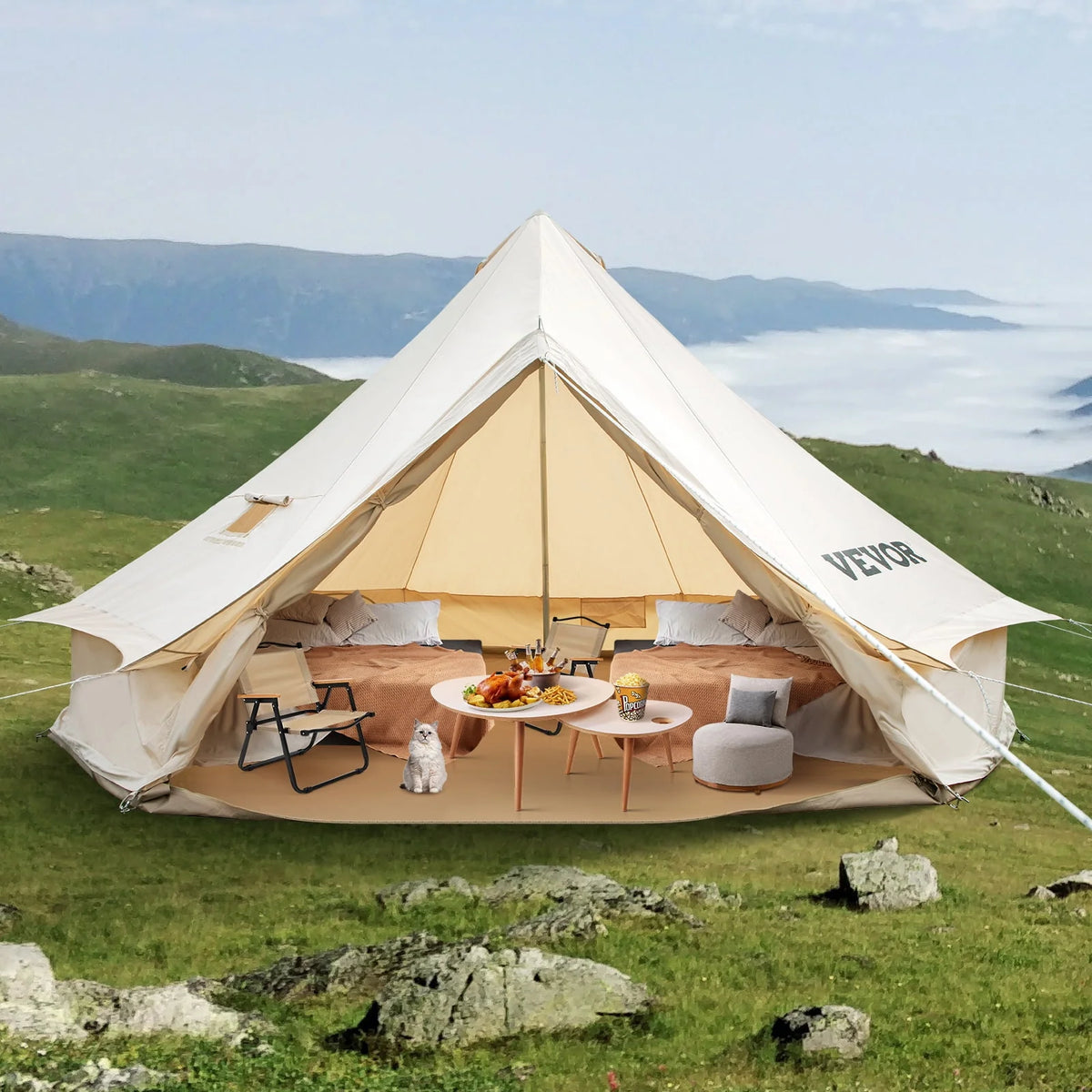Cotton Canvas Waterproof Bell Tent S2475