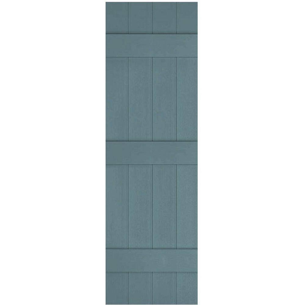 Wedgewood Blue Vinyl Board-n-Batten Shutters C225663