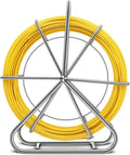 Fiberglass Fish Tape Reel Duct Rodder with Cage and Wheel Stand Z565831